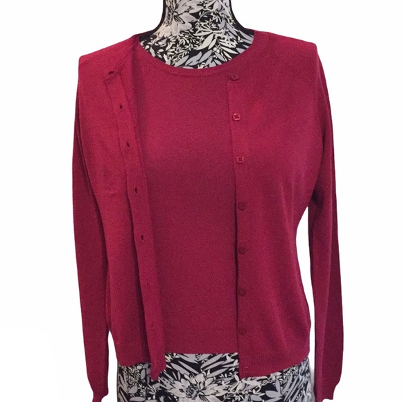 TALBOTS Kids Other - 2 pcs TALBOTS Kids Raspberry/Burgundy Set Sweaters